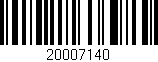 Código de barras (EAN, GTIN, SKU, ISBN): '20007140'