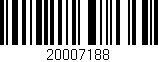 Código de barras (EAN, GTIN, SKU, ISBN): '20007188'