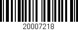 Código de barras (EAN, GTIN, SKU, ISBN): '20007218'