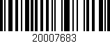Código de barras (EAN, GTIN, SKU, ISBN): '20007683'