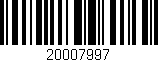Código de barras (EAN, GTIN, SKU, ISBN): '20007997'
