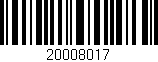 Código de barras (EAN, GTIN, SKU, ISBN): '20008017'
