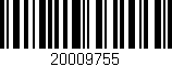 Código de barras (EAN, GTIN, SKU, ISBN): '20009755'