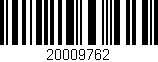 Código de barras (EAN, GTIN, SKU, ISBN): '20009762'