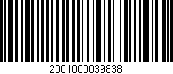 Código de barras (EAN, GTIN, SKU, ISBN): '2001000039838'