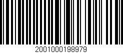 Código de barras (EAN, GTIN, SKU, ISBN): '2001000198979'