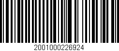 Código de barras (EAN, GTIN, SKU, ISBN): '2001000226924'
