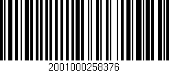 Código de barras (EAN, GTIN, SKU, ISBN): '2001000258376'