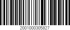Código de barras (EAN, GTIN, SKU, ISBN): '2001000305827'