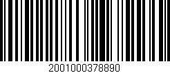 Código de barras (EAN, GTIN, SKU, ISBN): '2001000378890'