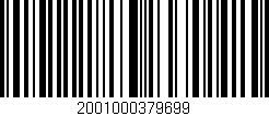 Código de barras (EAN, GTIN, SKU, ISBN): '2001000379699'