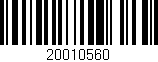 Código de barras (EAN, GTIN, SKU, ISBN): '20010560'