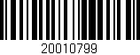 Código de barras (EAN, GTIN, SKU, ISBN): '20010799'