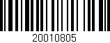 Código de barras (EAN, GTIN, SKU, ISBN): '20010805'