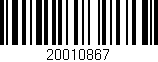 Código de barras (EAN, GTIN, SKU, ISBN): '20010867'