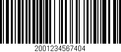 Código de barras (EAN, GTIN, SKU, ISBN): '2001234567404'