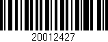 Código de barras (EAN, GTIN, SKU, ISBN): '20012427'