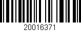 Código de barras (EAN, GTIN, SKU, ISBN): '20016371'