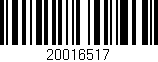 Código de barras (EAN, GTIN, SKU, ISBN): '20016517'