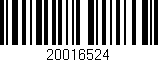Código de barras (EAN, GTIN, SKU, ISBN): '20016524'