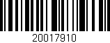 Código de barras (EAN, GTIN, SKU, ISBN): '20017910'