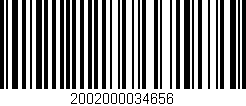 Código de barras (EAN, GTIN, SKU, ISBN): '2002000034656'