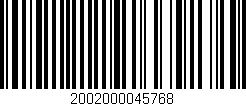 Código de barras (EAN, GTIN, SKU, ISBN): '2002000045768'