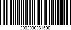 Código de barras (EAN, GTIN, SKU, ISBN): '2002000061638'