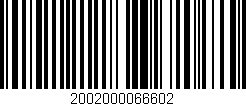 Código de barras (EAN, GTIN, SKU, ISBN): '2002000066602'
