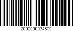 Código de barras (EAN, GTIN, SKU, ISBN): '2002000074539'