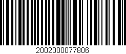 Código de barras (EAN, GTIN, SKU, ISBN): '2002000077806'
