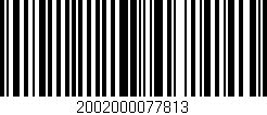 Código de barras (EAN, GTIN, SKU, ISBN): '2002000077813'