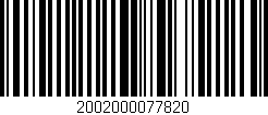 Código de barras (EAN, GTIN, SKU, ISBN): '2002000077820'