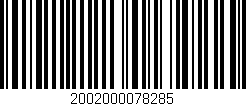 Código de barras (EAN, GTIN, SKU, ISBN): '2002000078285'