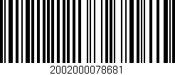 Código de barras (EAN, GTIN, SKU, ISBN): '2002000078681'