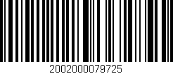 Código de barras (EAN, GTIN, SKU, ISBN): '2002000079725'