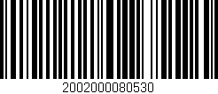 Código de barras (EAN, GTIN, SKU, ISBN): '2002000080530'