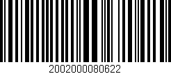 Código de barras (EAN, GTIN, SKU, ISBN): '2002000080622'
