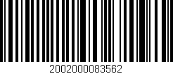 Código de barras (EAN, GTIN, SKU, ISBN): '2002000083562'