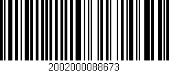 Código de barras (EAN, GTIN, SKU, ISBN): '2002000088673'