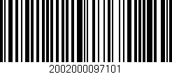 Código de barras (EAN, GTIN, SKU, ISBN): '2002000097101'