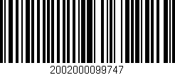 Código de barras (EAN, GTIN, SKU, ISBN): '2002000099747'