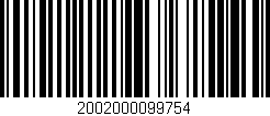 Código de barras (EAN, GTIN, SKU, ISBN): '2002000099754'