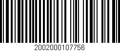 Código de barras (EAN, GTIN, SKU, ISBN): '2002000107756'