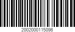 Código de barras (EAN, GTIN, SKU, ISBN): '2002000115096'