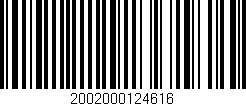 Código de barras (EAN, GTIN, SKU, ISBN): '2002000124616'
