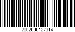 Código de barras (EAN, GTIN, SKU, ISBN): '2002000127914'