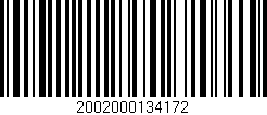 Código de barras (EAN, GTIN, SKU, ISBN): '2002000134172'