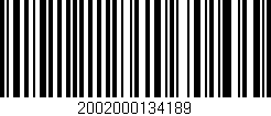 Código de barras (EAN, GTIN, SKU, ISBN): '2002000134189'