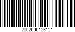 Código de barras (EAN, GTIN, SKU, ISBN): '2002000136121'